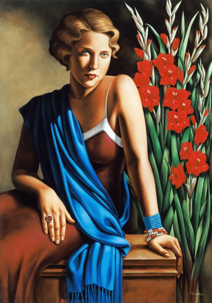 Girl with the Scarab Ring (oil on canvas)  a Catherine  Abel