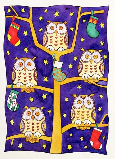 Five Wise Owls  a Cathy  Baxter