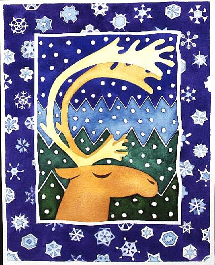 Reindeer and Snowflakes  a Cathy  Baxter