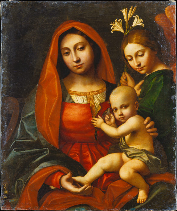Madonna and Child with an Angel a Cavazzola (Paolo Morando)