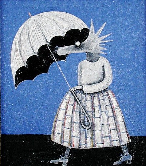 La Parapluie (oil on board)  a Celia  Washington