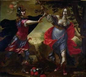 Rinaldo and Armida, c.1630-40 (oil on canvas)
