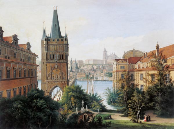 Prague, Karlsbrücke, Moldavia and Hradschin a C.F Kessler