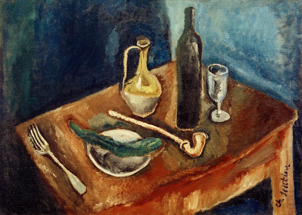 Still life with pipe a Chaim Soutine