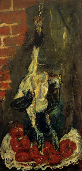 Plucked Chicken and Tomatoe a Chaim Soutine