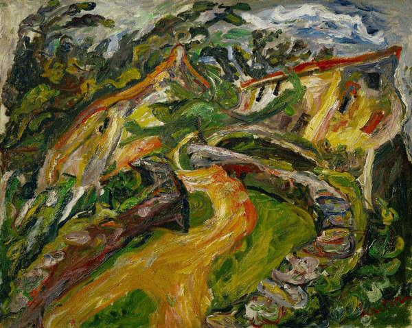 Landscape with ascending road a Chaim Soutine