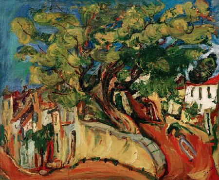 Paysage de Cagnes (Landschaft in Cagnes mit Baum)