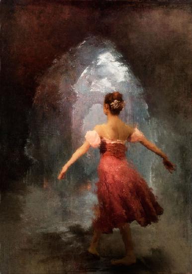 Ballerina with red dress...