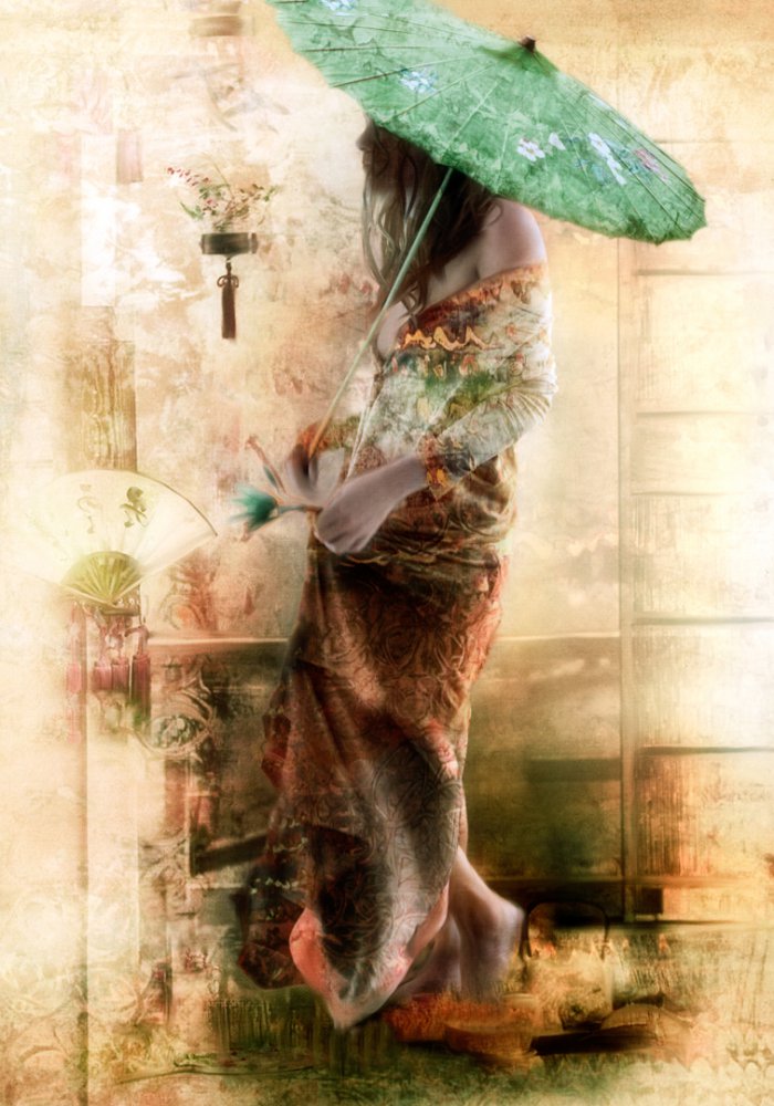 ...the lady with the umbrella... a Charlaine Gerber