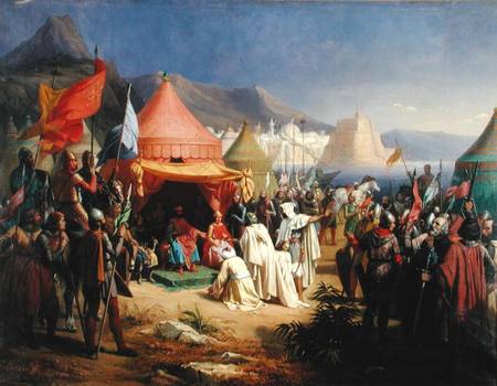 The Taking of Tripoli, April 1102 a Charles Alexandre Debacq