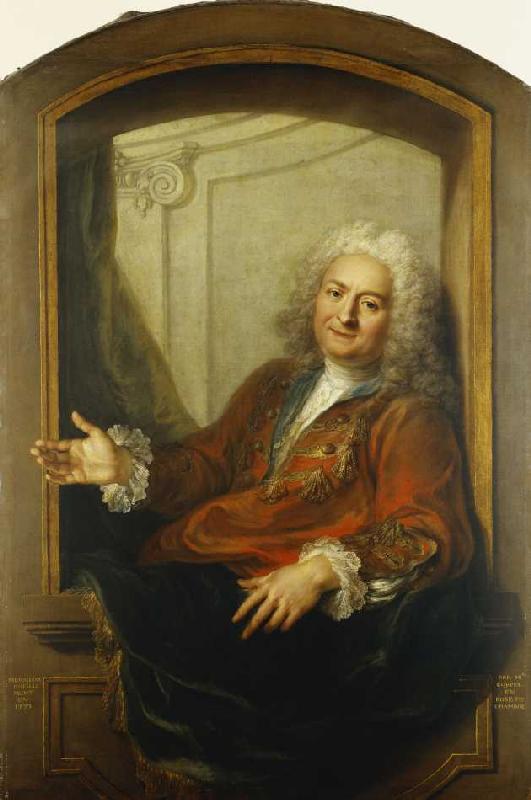 Portrait von Monsieur Dupille in einer Loge a Charles Antoine Coypel