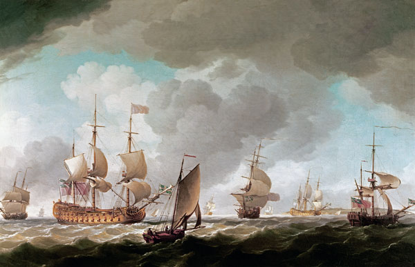 An English Vice-Admiral of the Red and his Squadron at Sea a Charles Brooking