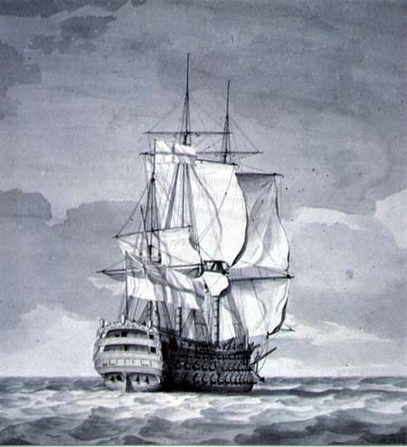 English Line-of-Battle Ship a Charles Brooking