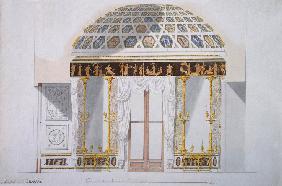 Design for the Jasper Cabinet in the Agate Pavilion at Tsarskoye Selo