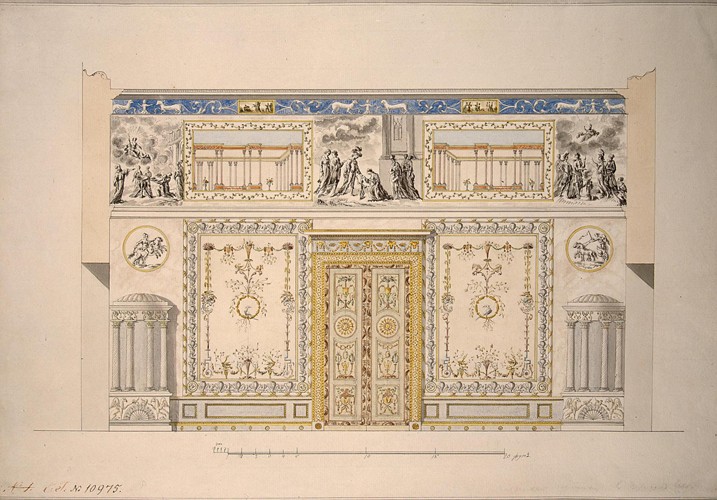 Design for the Lyons Hall (Yellow Drawing-Room) in the Great Palace of Tsarskoye Selo a Charles Cameron
