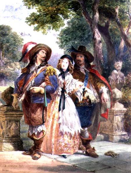 The Challenge: a Lady interposing between two Cavaliers a Charles Cattermole