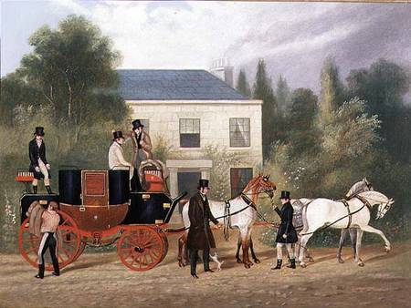The Stage Coach Preparing to Depart a Charles Cooper Henderson
