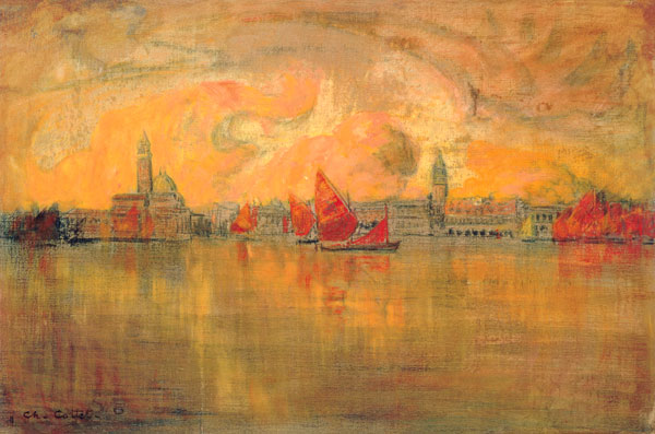 View of Venice from the Sea a Charles Cottet