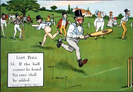 Lost Ball (34), from 'Laws of Cricket' a Charles Crombie