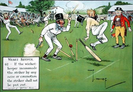Wicket Keeper (42), from 'Laws of Cricket' a Charles Crombie