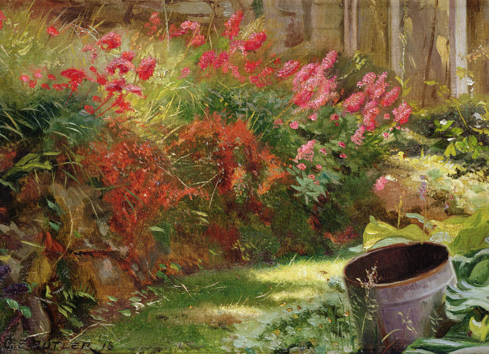 A Sunlit Garden a Charles Ernest Butler