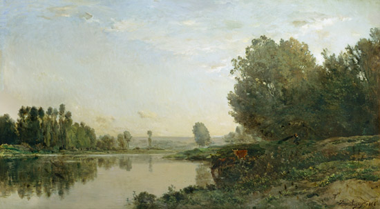 Gli argini dell' Oise, mattina a Charles-François Daubigny