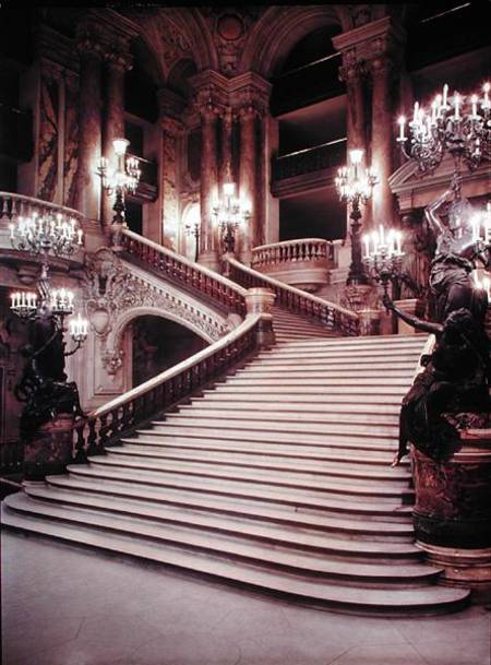 The Grand Staircase of the Opera-Garnier a Charles Garnier