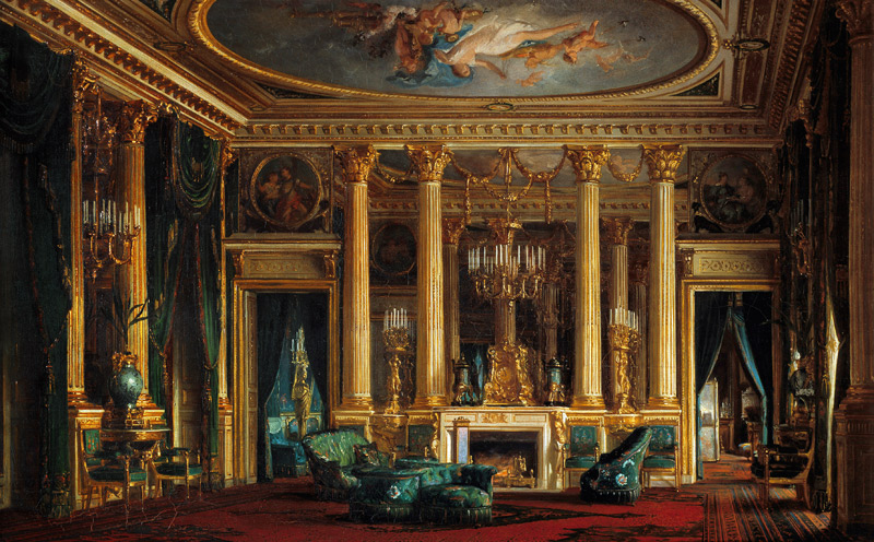 A Salon in the Hotel of Monsieur Basile Parent, Place Vendome, Paris a Charles Giraud