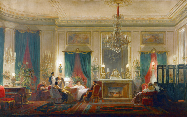 Salon of Princess Mathilde Bonaparte (1820-1904) Rue de Courcelles, Paris a Charles Giraud