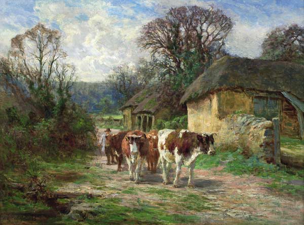 By the Barn a Charles James Adams