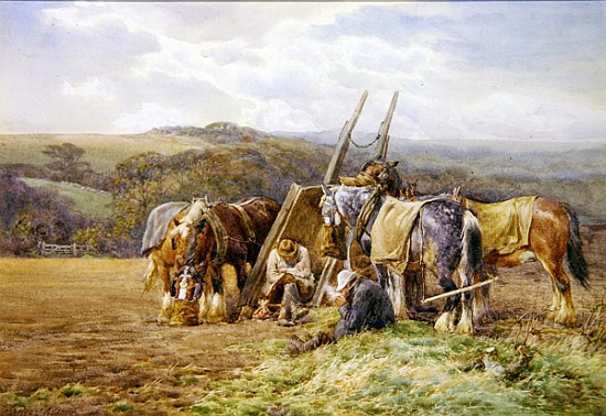 Resting in the Field a Charles James Adams