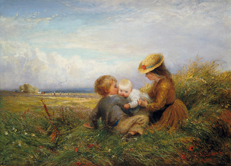 Children in a Field a Charles James Lewis