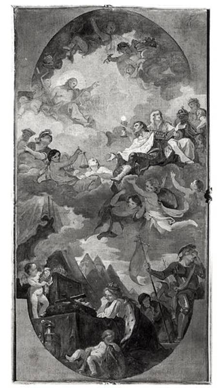 Apotheosis of St. Louis, sketch for the ceiling of the church San Luigi dei Francesi, Rome a Charles Joseph Natoire