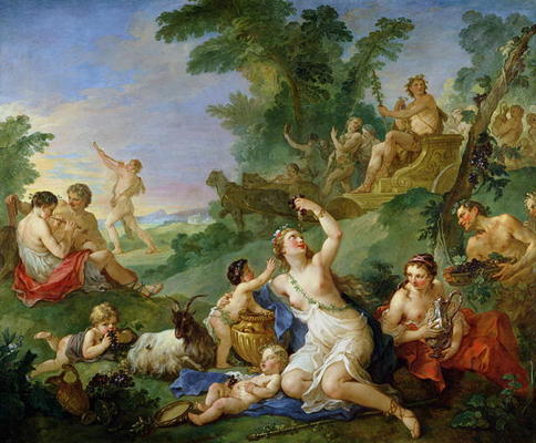 The Triumph of Bacchus (oil on canvas) a Charles Joseph Natoire