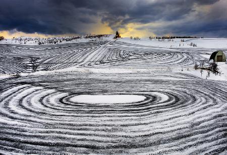 Wintry scenery at Hokkaido