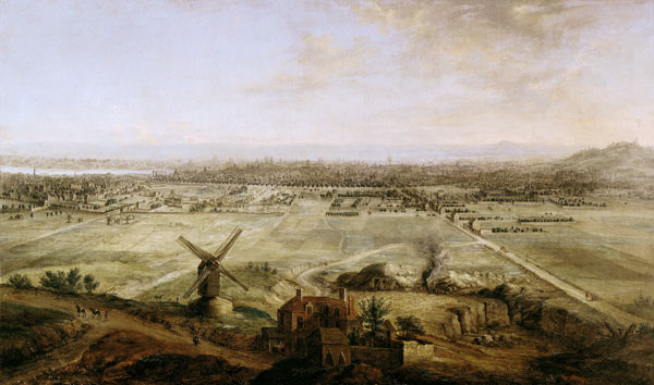 View of Paris from Belleville a Charles Laurent Grevenbroeck