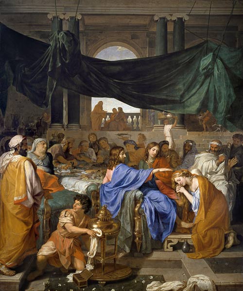Ch.Le Brun / Banquet at Hs.of Pharisee a Charles Le Brun