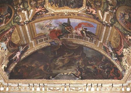 The Alliance of Germany and Spain with Holland, 1672, Ceiling Painting from the Galerie des Glaces a Charles Le Brun