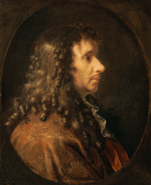 Portrait of Moliere (1622-73) a Charles Le Brun