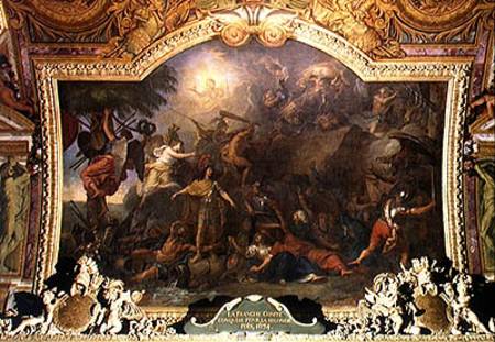 Franche-Comte Conquered for the Second Time, Ceiling Painting from the Galerie des Glaces a Charles Le Brun
