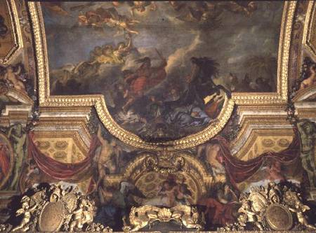 The King Taking Maestricht in Thirteen Days in 1673, Ceiling Painting from the Galerie des Glaces a Charles Le Brun