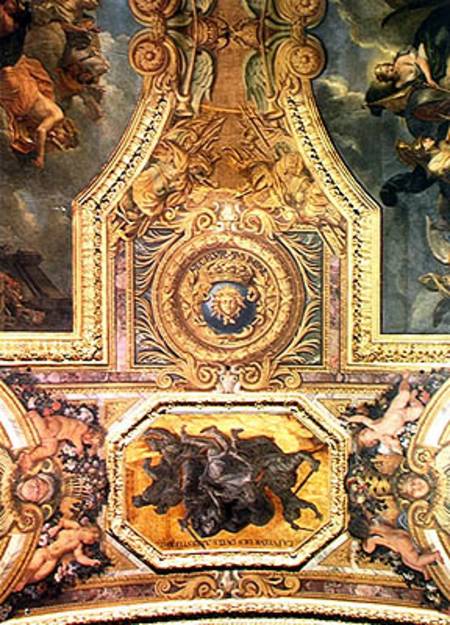 The Ending of the Mania for Duels in 1662, Ceiling Painting from the Galerie des Glaces a Charles Le Brun