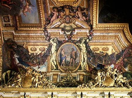 Meeting of the Two Seas, ceiling painting from the Galerie des Glaces a Charles Le Brun