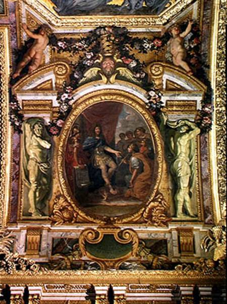 Patronage of the Arts in 1663, Ceiling Painting from the Galerie des Glaces a Charles Le Brun