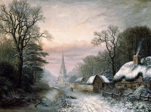 Winter landscape a Charles Leaver