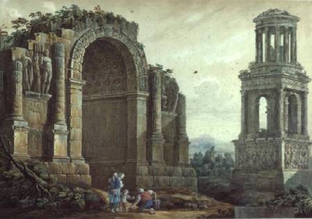 The Triumphal Arch at St.Remy a Charles Louis Clerisseau