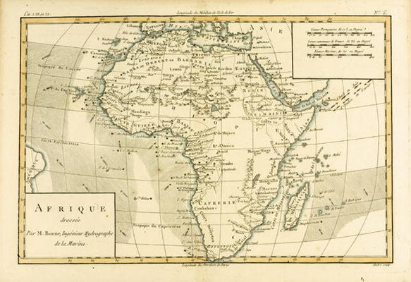 Africa, from 'Atlas de Toutes les Parties Connues du Globe Terrestre' by Guillaume Raynal (1713-96) a Charles Marie Rigobert Bonne