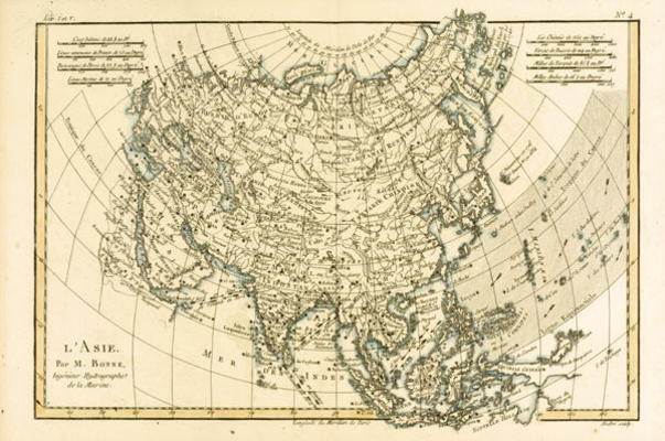 Asia, from 'Atlas de Toutes les Parties Connues du Globe Terrestre' by Guillaume Raynal (1713-96) pu a Charles Marie Rigobert Bonne
