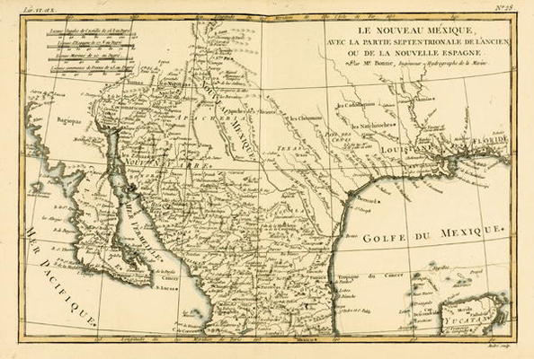 Northern Mexico, from 'Atlas de Toutes les Parties Connues du Globe Terrestre' by Guillaume Raynal ( a Charles Marie Rigobert Bonne