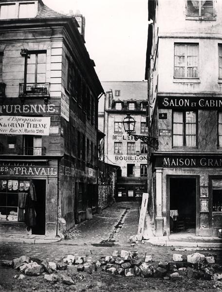 Paris 4 rue de Breteuil, view taken from rue Reaumur towards rue Vaucanson, 1858-78 (b/w photo)  a Charles Marville